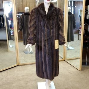 Long Hair Beaver Fur Coat
